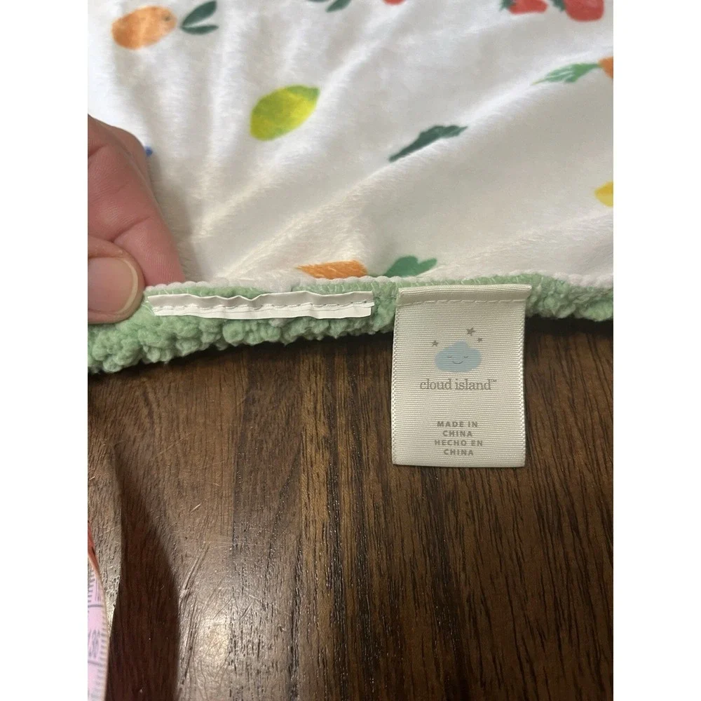 Cloud‎ Island Fruits Vegetables Baby Blanket Green Sherpa Target Plush White